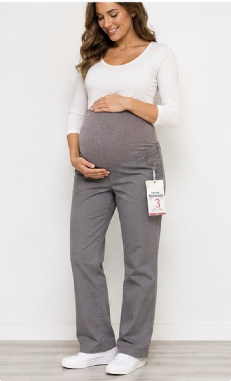 Planet Motherhood Maternity Women’s XL 16/18 Gray Pants Full Panel NWT $50